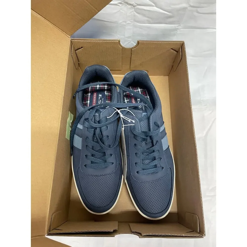 Ben Sherman Men's Webber Navy Sneakers Size 9 Memory Foam New In Box
